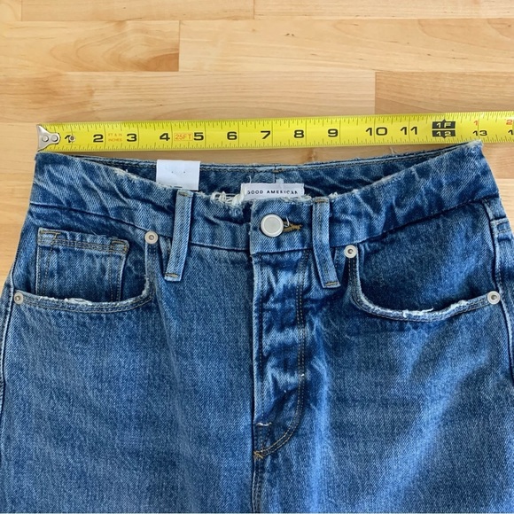 NWT NEW Good American Good Icon Straight Leg High Rise Jeans Size 00 / 24 - Picture 11 of 12
